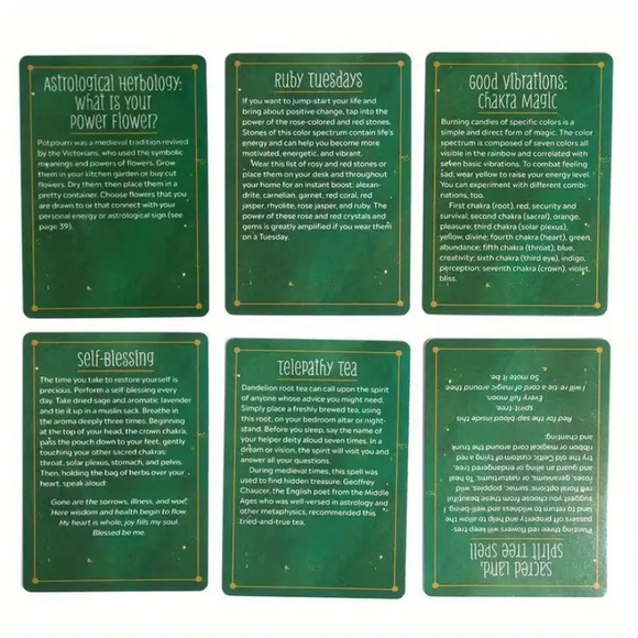 Practical Witch’s Spell Deck DELUXE BUNDLE! w Tarot Card NECKLACE, Pouch & MORE! - Picture 13 of 16
